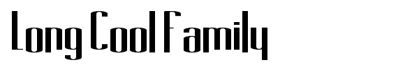 Long Cool Family font preview