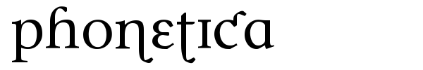 Phonetica font preview