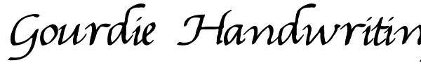 Gourdie Handwriting fuente