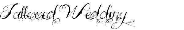 Tattooed Wedding font preview