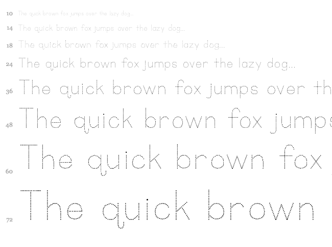 KG Primary Dots font waterfall