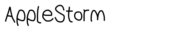AppleStorm font preview