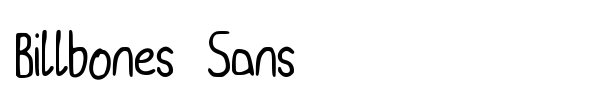 Billbones Sans font preview