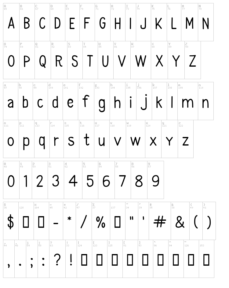 CF Second Son font map