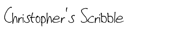 Christopher's Scribble fuente