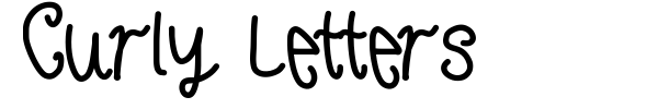 Curly Letters font preview