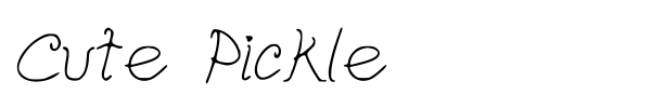 Cute Pickle font preview