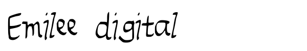 Emilee digital font preview