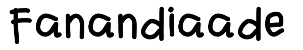Fanandiaade font preview