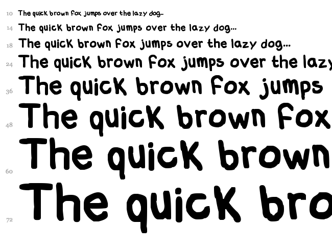 Flabby Bums Handwriting font waterfall