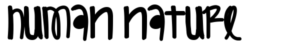 Human Nature font preview