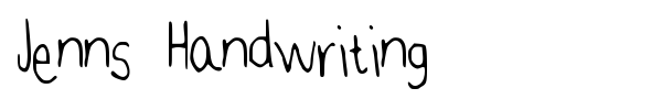 Jenns Handwriting fuente