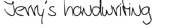 Jerry's handwriting font preview