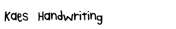 Kaes Handwriting fuente