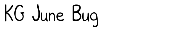 KG June Bug font preview