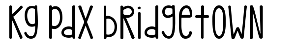 KG Pdx Bridgetown font preview