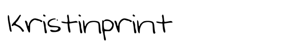 Kristinprint font preview