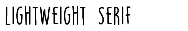 Lightweight Serif fuente