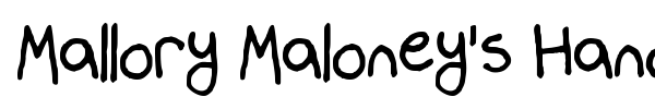 Mallory Maloney's Handwriting fuente