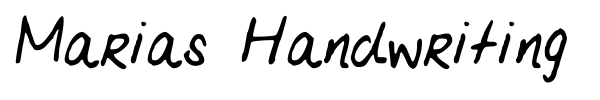Marias Handwriting fuente