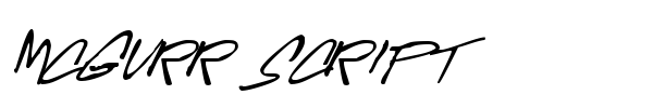 McGurr Script font preview