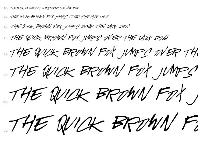 McGurr Script font waterfall