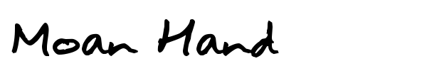 Moan Hand font preview