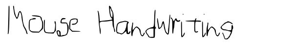 Mouse Handwriting font preview