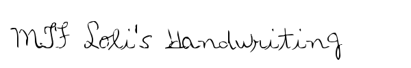 MTF Loli's Handwriting fuente