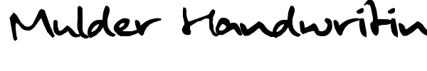Mulder Handwriting fuente
