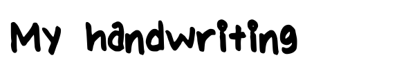 My handwriting font preview