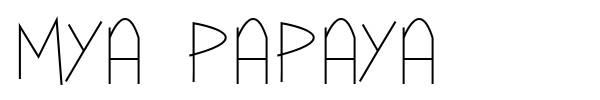 Mya Papaya font preview