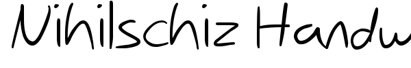 Nihilschiz Handwriting fuente