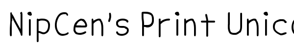 NipCen's Print Unicode fuente
