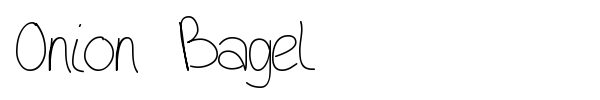 Onion Bagel font preview