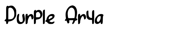 Purple Arya font preview