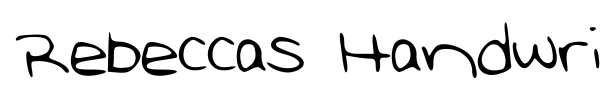 Rebeccas Handwriting font preview