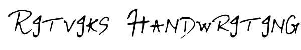 Ritviks Handwriting font preview