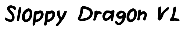 Sloppy Dragon VL font preview