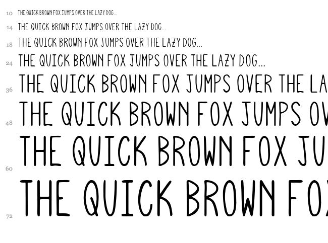 Squiggly Asta font waterfall