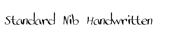 Standard Nib Handwritten fuente