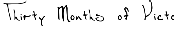 Thirty Months of Victory font preview