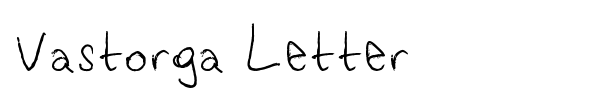 Vastorga Letter font preview