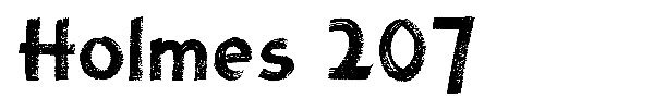 Holmes 207 font preview