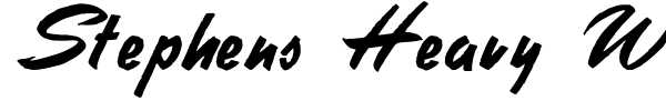 Stephens Heavy Writing fuente