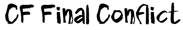 CF Final Conflict font preview