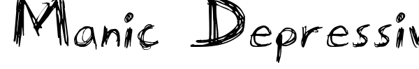 Manic Depressive font preview