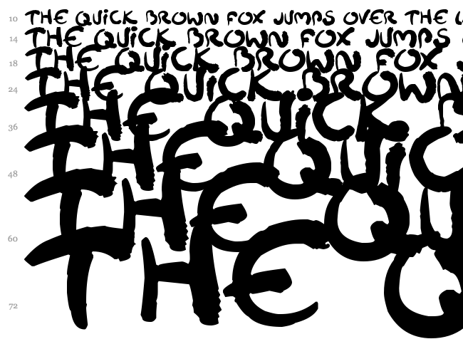 Squiggler font waterfall