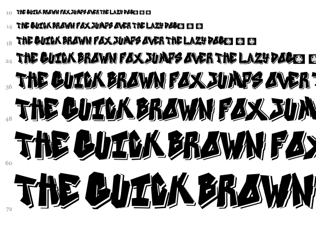 One Piece font waterfall