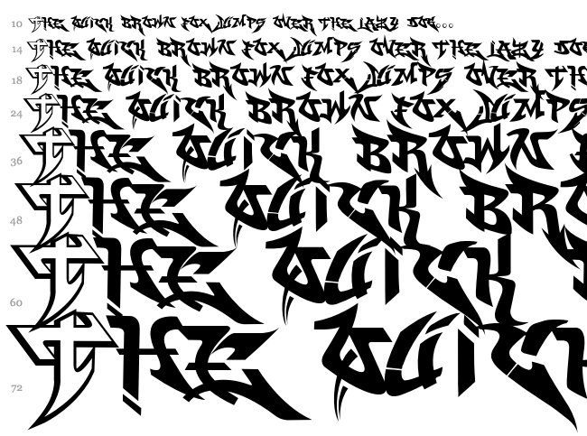 WildStyle font waterfall